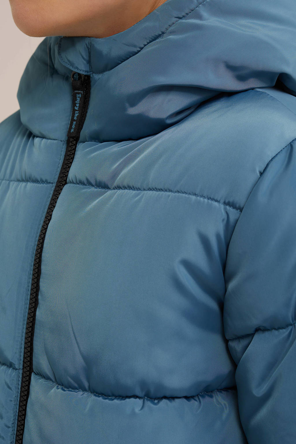 WE Fashion gewatteerde winterjas blauw
