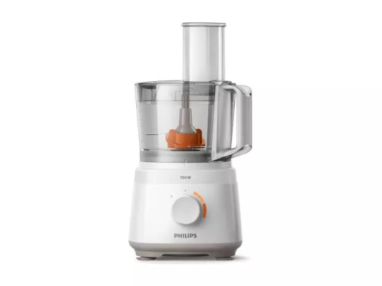 PHILIPS HR7320/00 - Robot Daily - 700 W - Bol 1,5L - 19 fonctions -Disque 2-en-1 en inox - 2 vitesses+pulse - Blanc