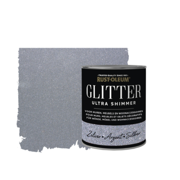 Rust-Oleum glitterverf ultra shimmer silver 750 ml