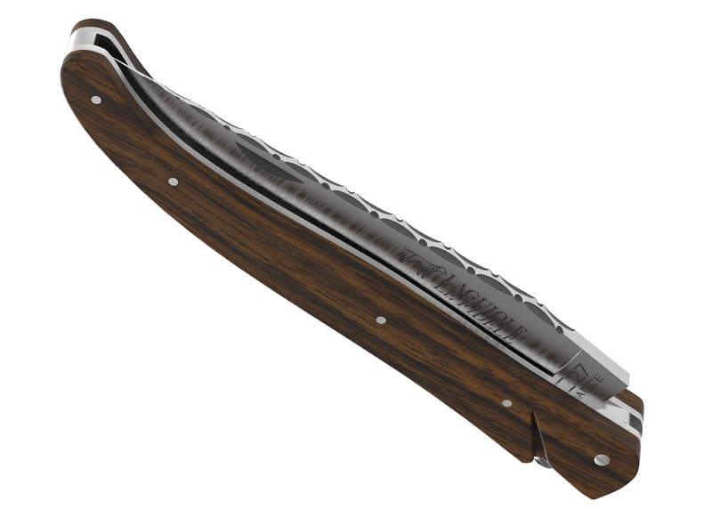 Couteau Laguiole ressort forgé Plein Manche en bois de noyer