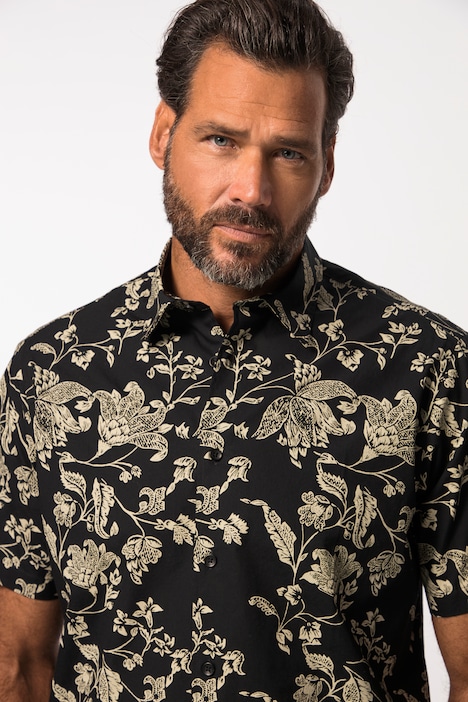 Hemd, Halbarm, Alloverprint, Kentkragen, Cuba-Fit, bis 8 XL