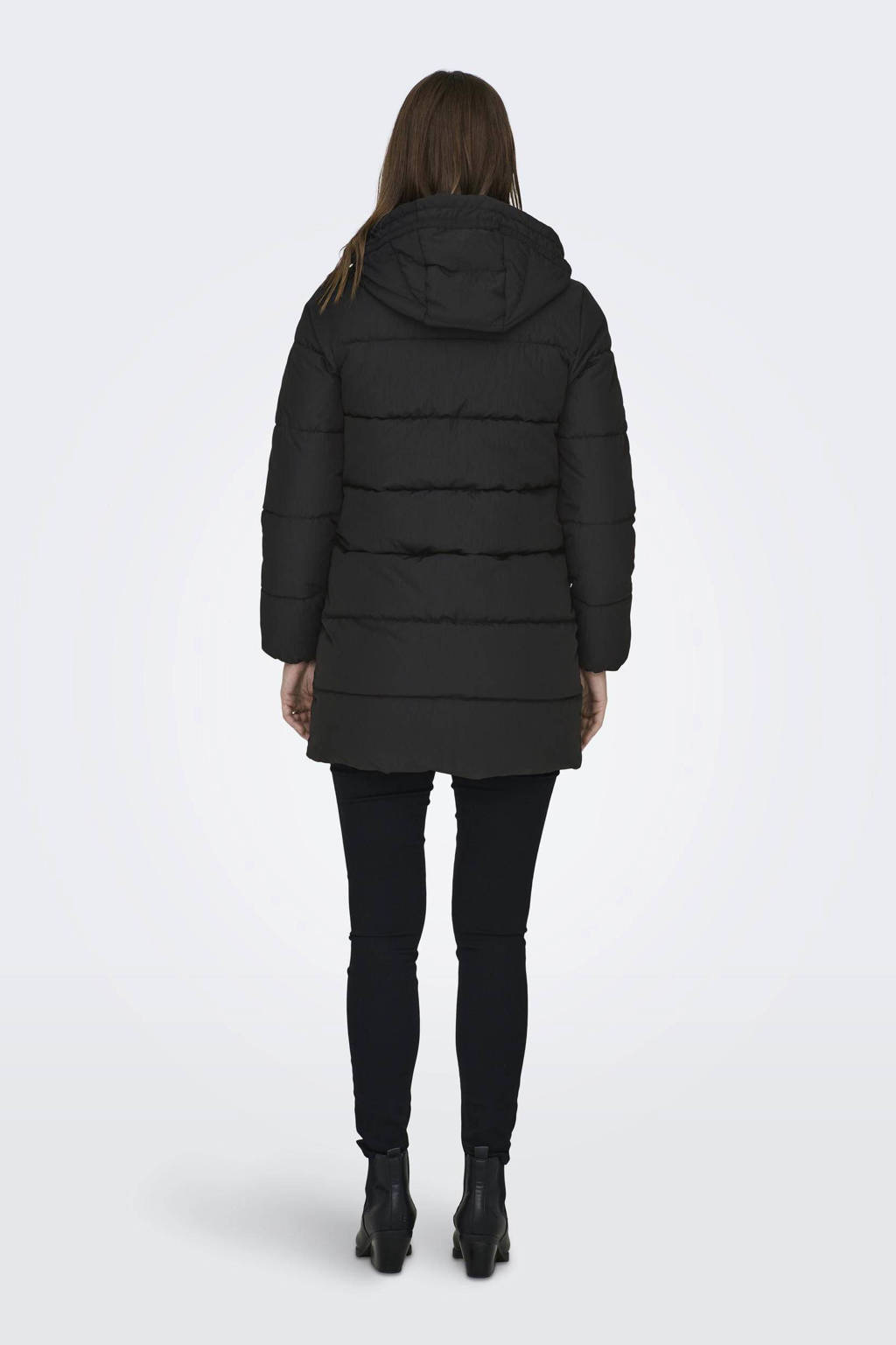 ONLY MATERNITY gewatteerde zwangerschapsjas winter OLMNEWDOLLY zwart