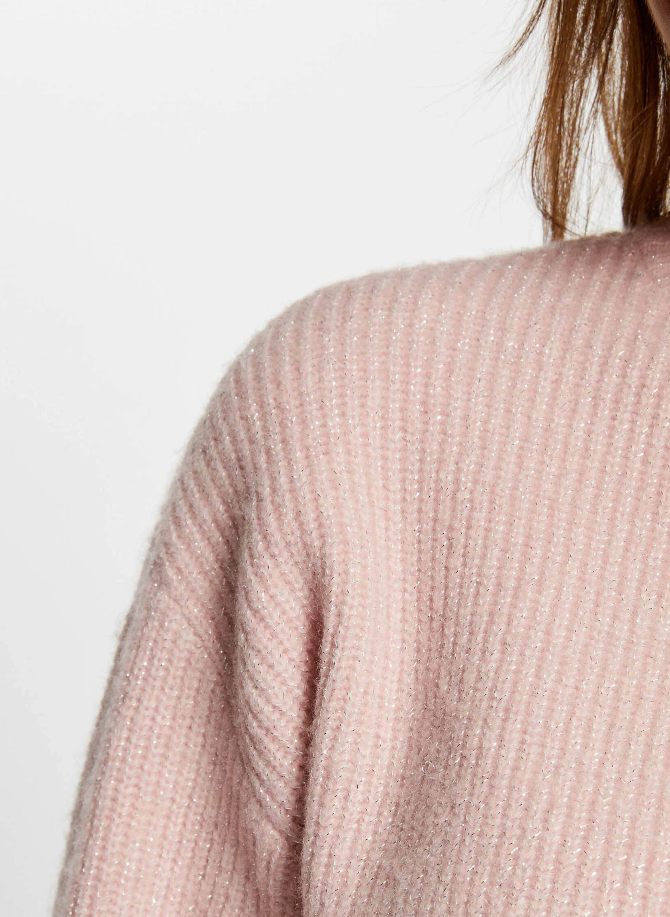 MSTORI - Pull droit col montant | Rose