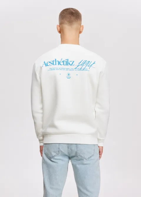 Sweater met artwork off-white (WIT.O)