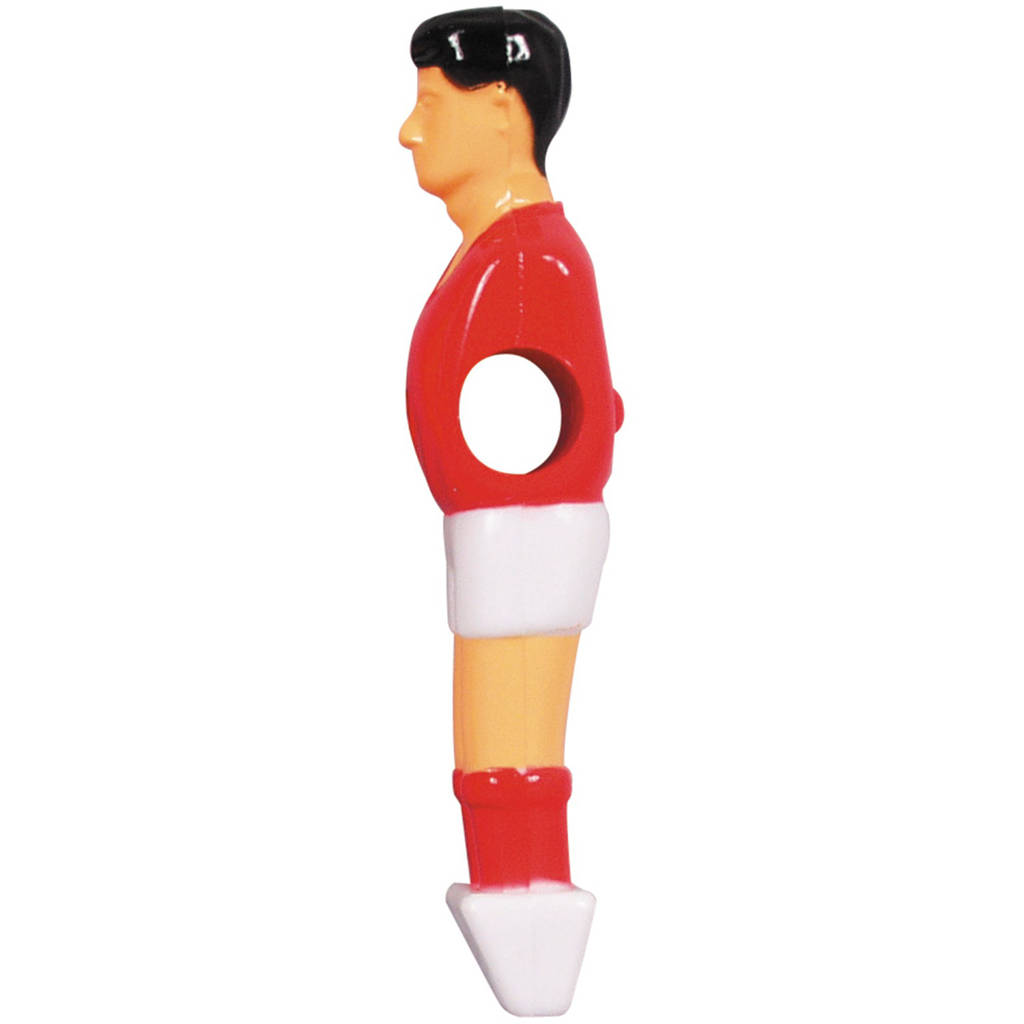 Tafelvoetbalpoppen 13 mm 4 stuks (rood/wit)