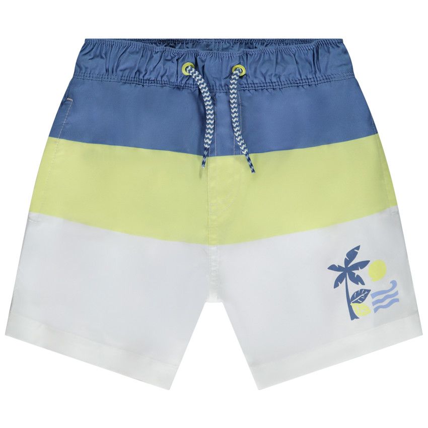 Short de bain effet color block pour garçon - Bleu moyen