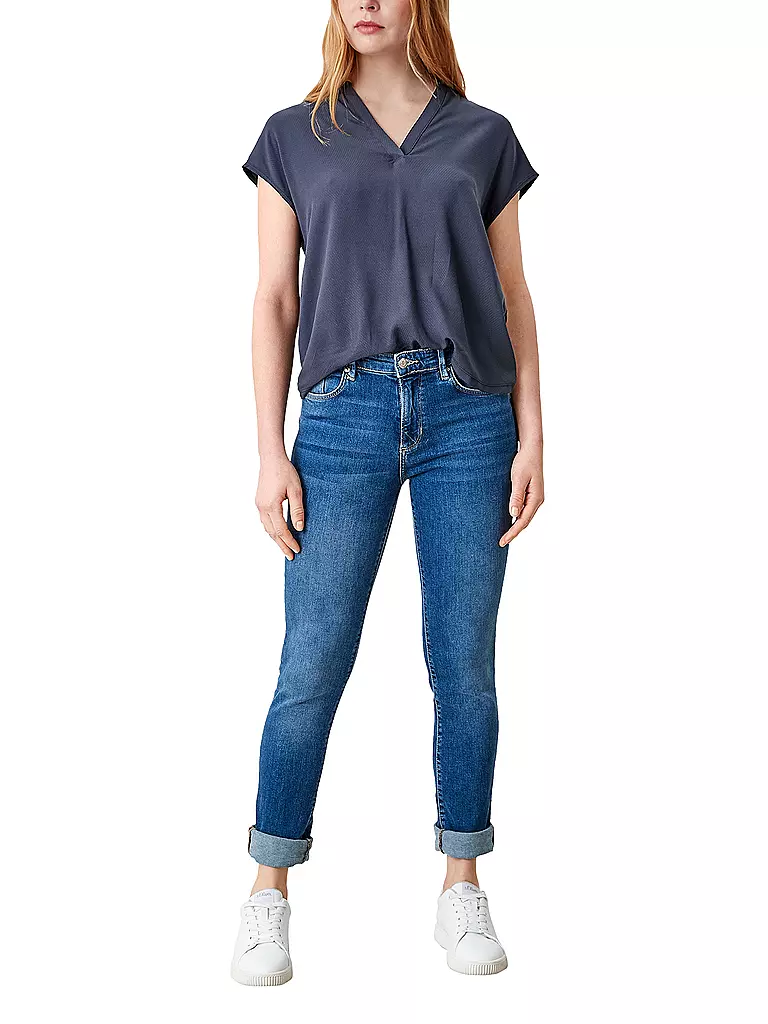 S.OLIVER Blusenshirt blau
