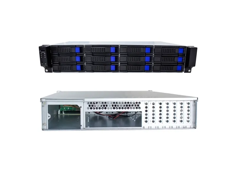 FANTEC SRC-2612X07 - Rack-monterbar - 2U - SSI EEB - SATA/SAS - hot-swap - ingen strømforsyning - sort, sølv - USB