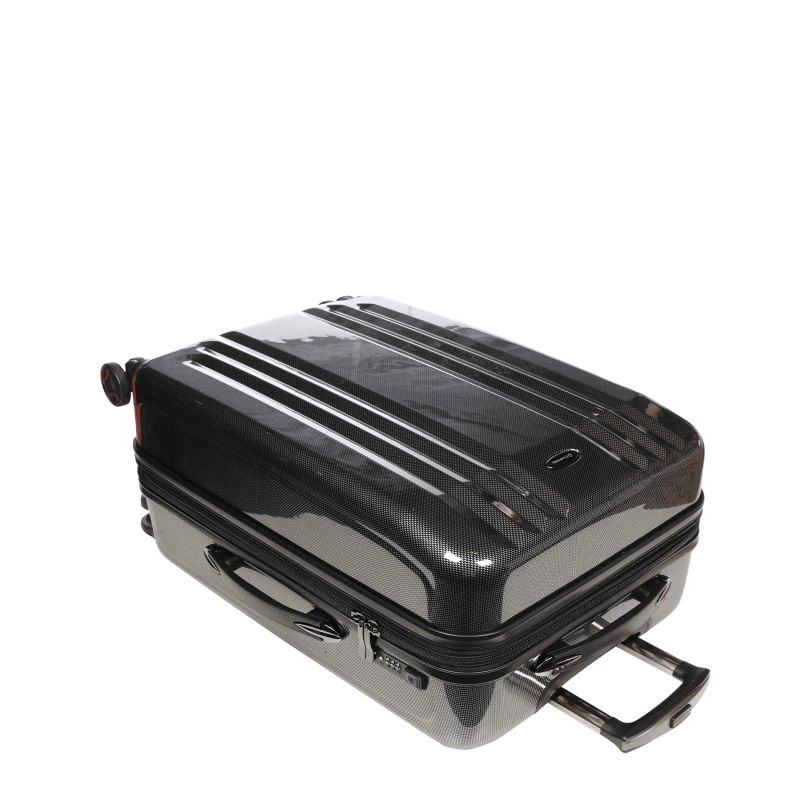 Lot de 3 valises rigides 91603 Extensible 55, 68 et 78 cm Black