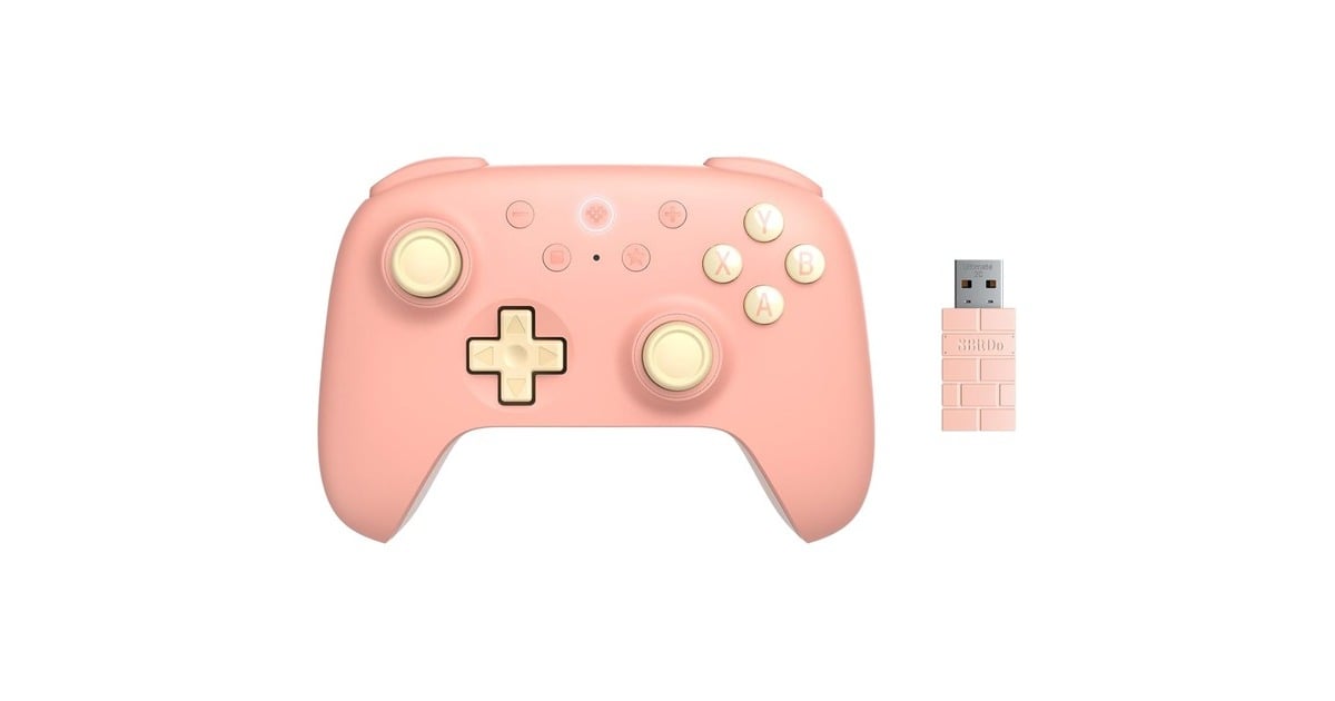 8BitDoUltimate 2C Wireless gamepad  (Perzik/lichtgeel)
