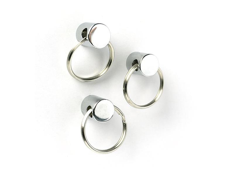 Trendform Hakenmagnet Ringe 3er Set, Silber Praktischen Magnetschlüsselanhänger
