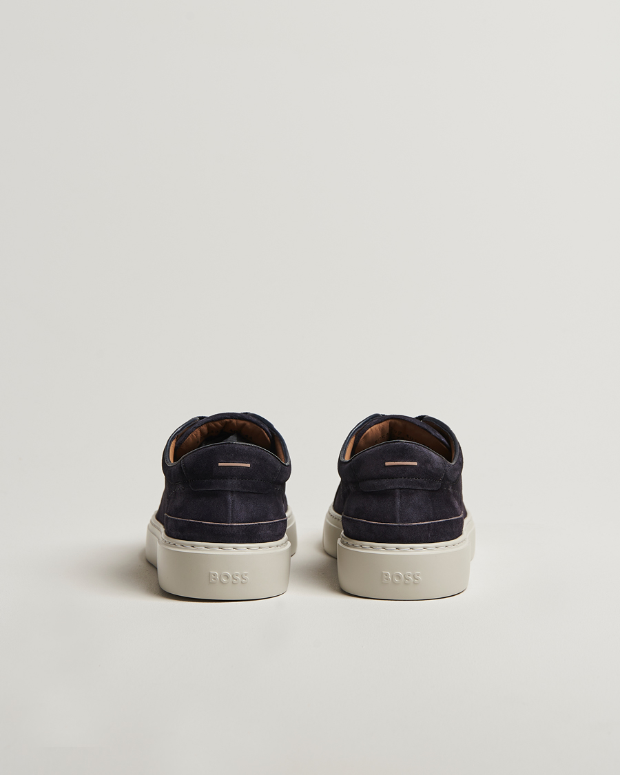 BOSS CAMEL Gary Suede Sneaker Dark Blue