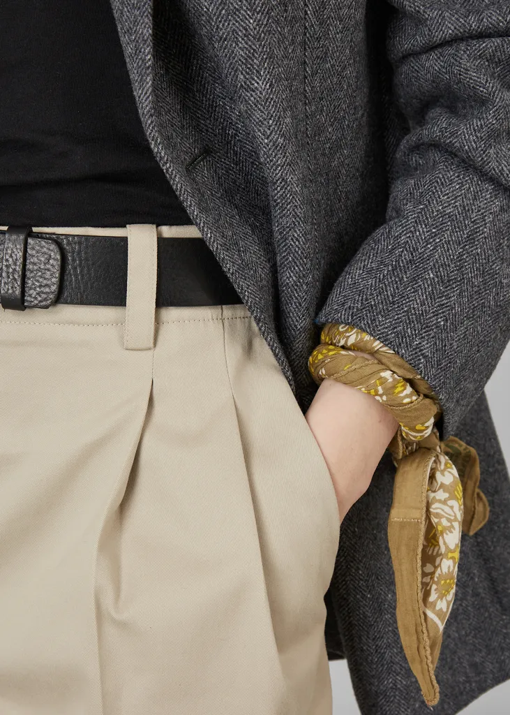 Pantalon à double plis en twill de coton L'Exception Paris