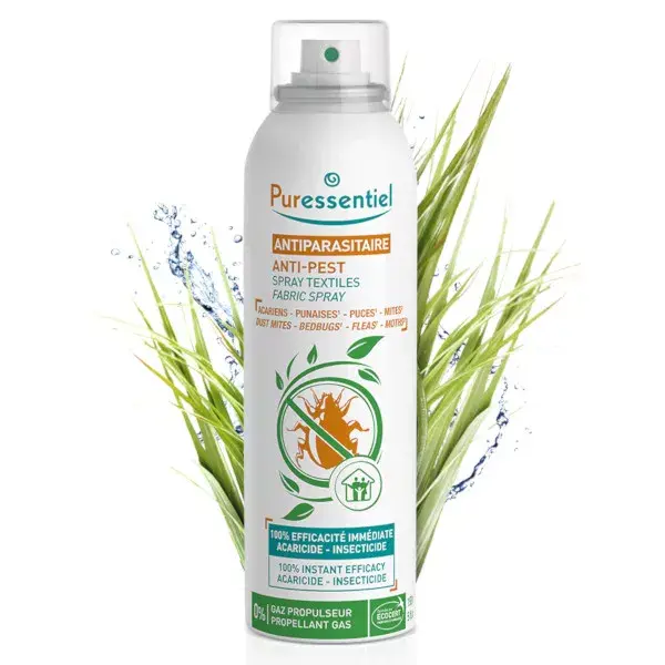 Spray antiparasitário sanitizante Puressentiel para têxteis 150ml