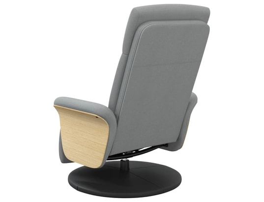 VIDAXL - Fauteuil inclinable avec repose-pieds gris clair tissu