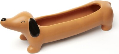Kikkerland - Hunde Urtepotteskjuler - Daisy The Dachshund - 24X8 CM