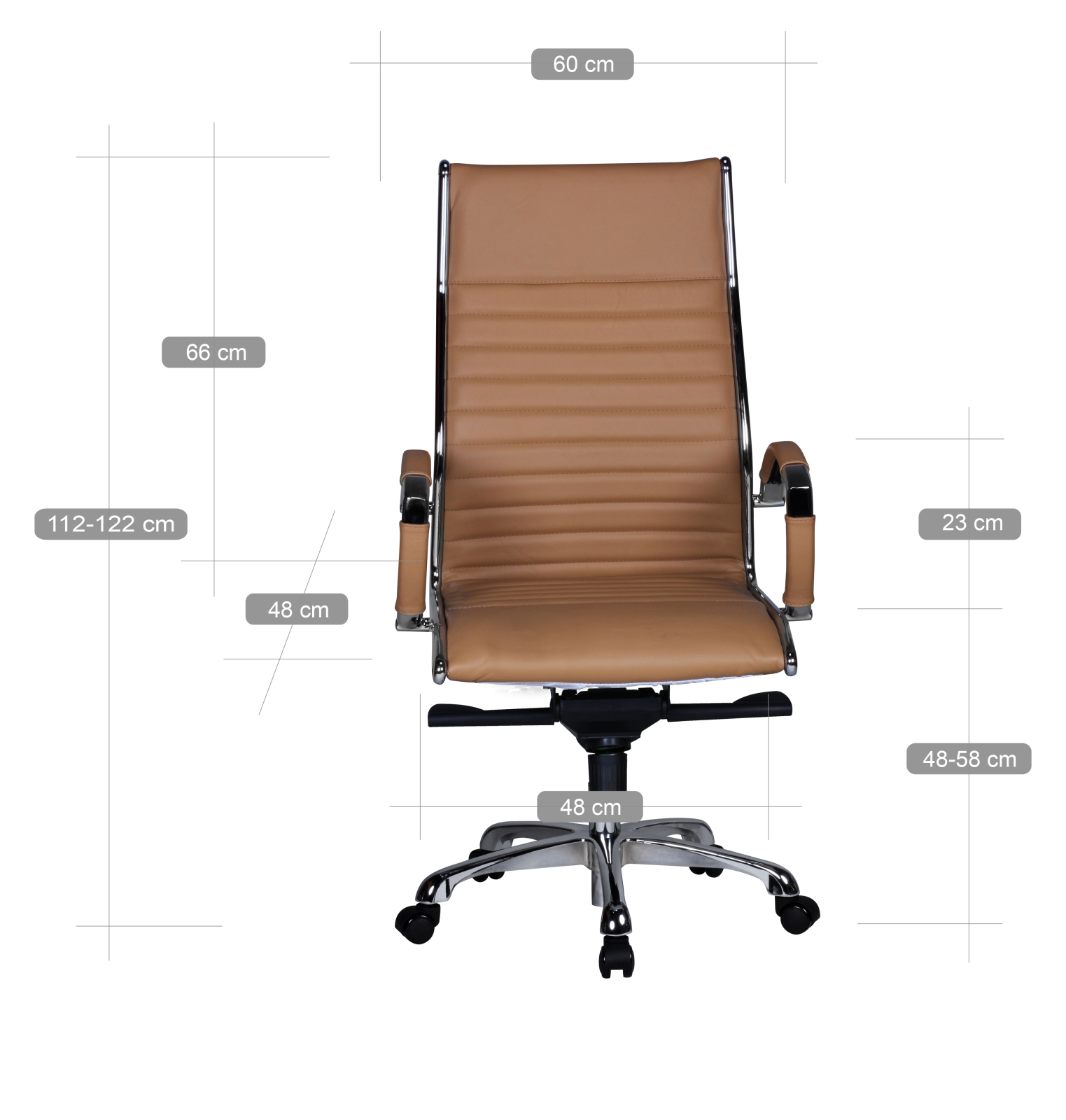 Bürostuhl SALZBURG 1 - caramel - 5-Punkt-Multiblockmechanik