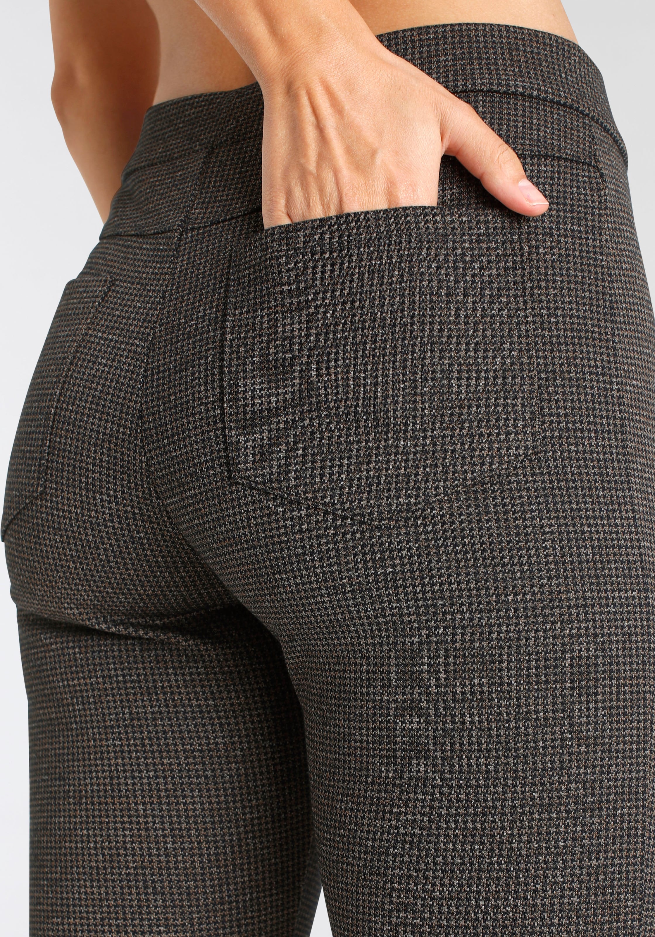 LASCANA Leggings  mit Ajour Karomuster
