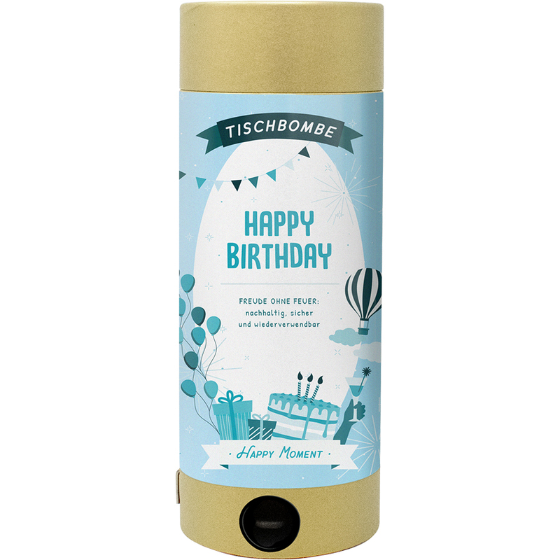 Artoz Tischbombe Happy Birthday Basic, wiederverwendbar