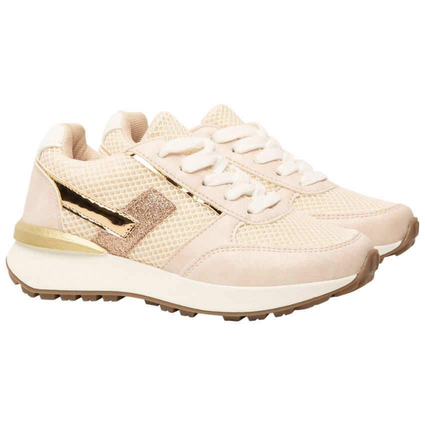 Baskets de sport en mesh à lacets pour fille - Blanc