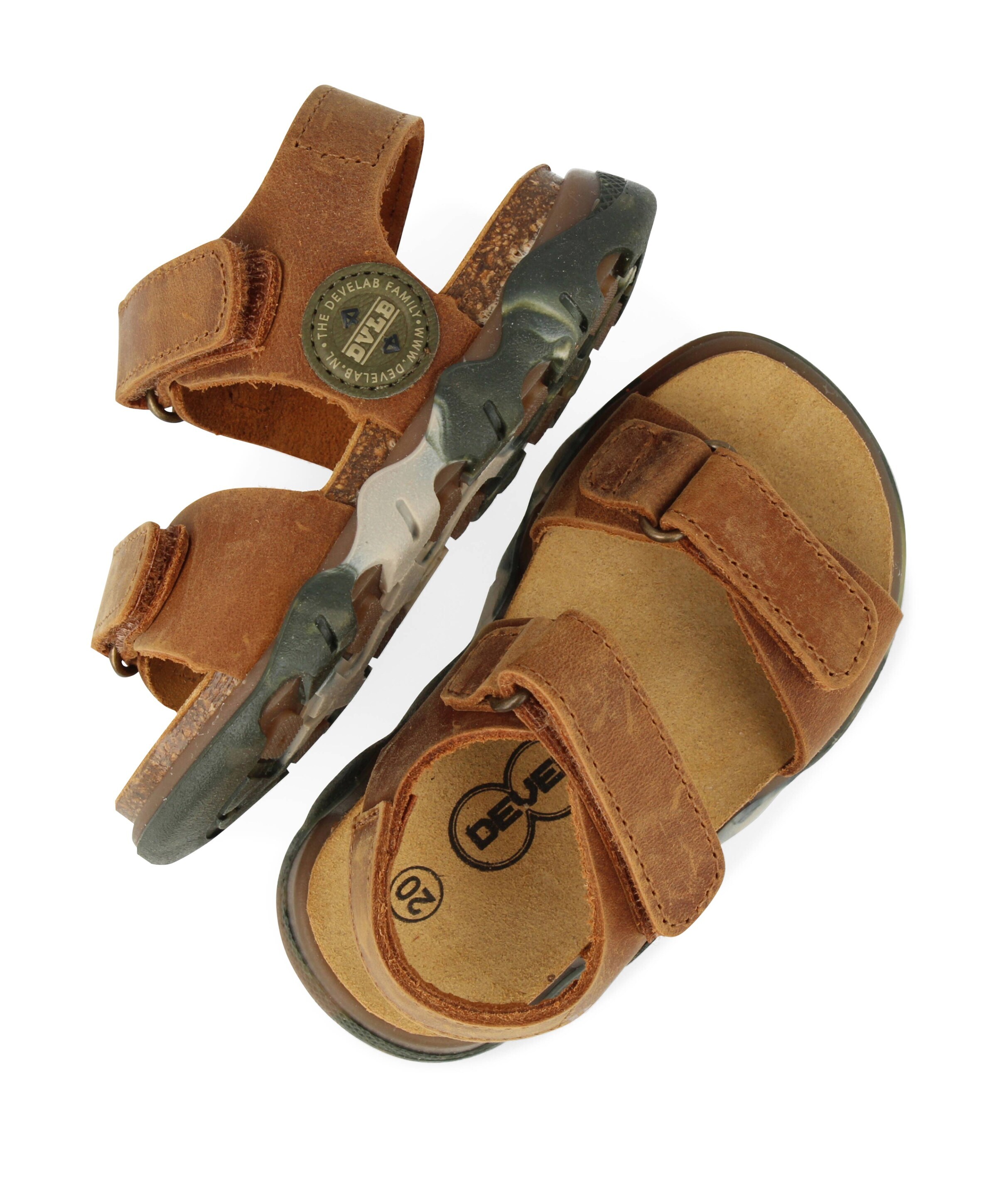 Develab jongens sandalen bruin