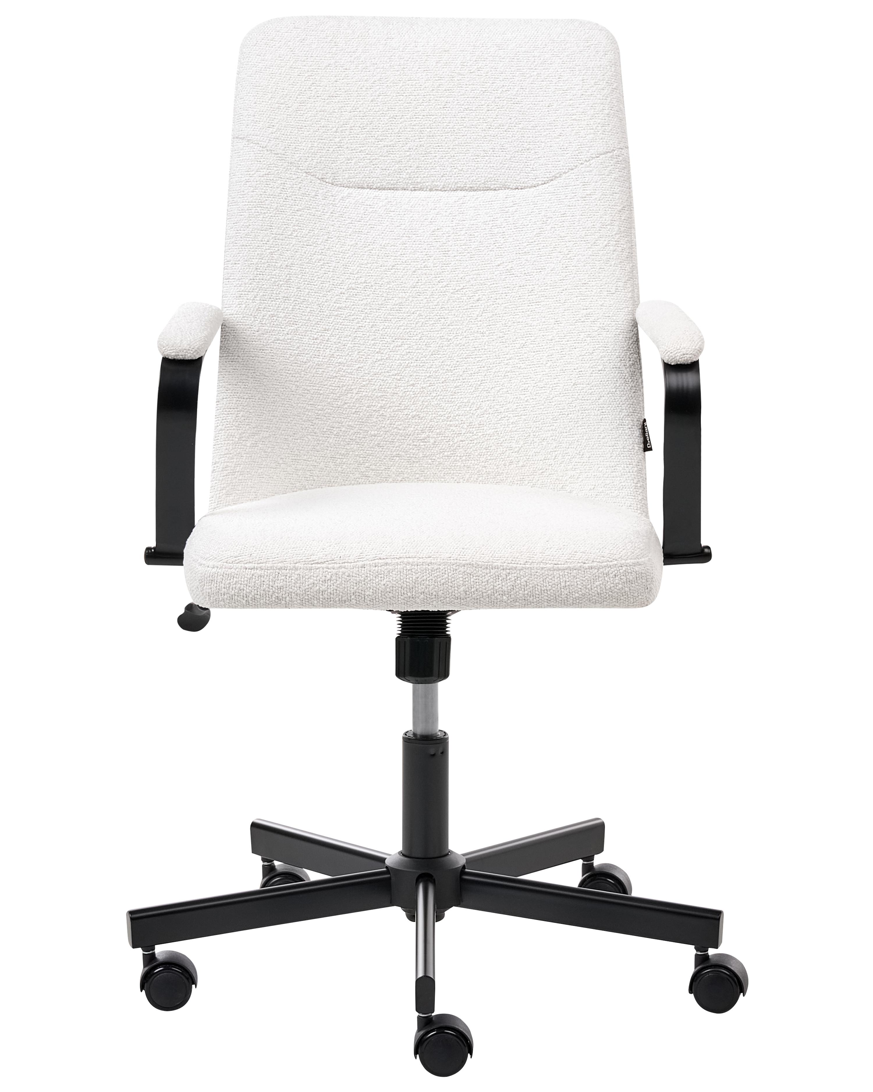 Bureaustoel CAROGA Bouclé Wit