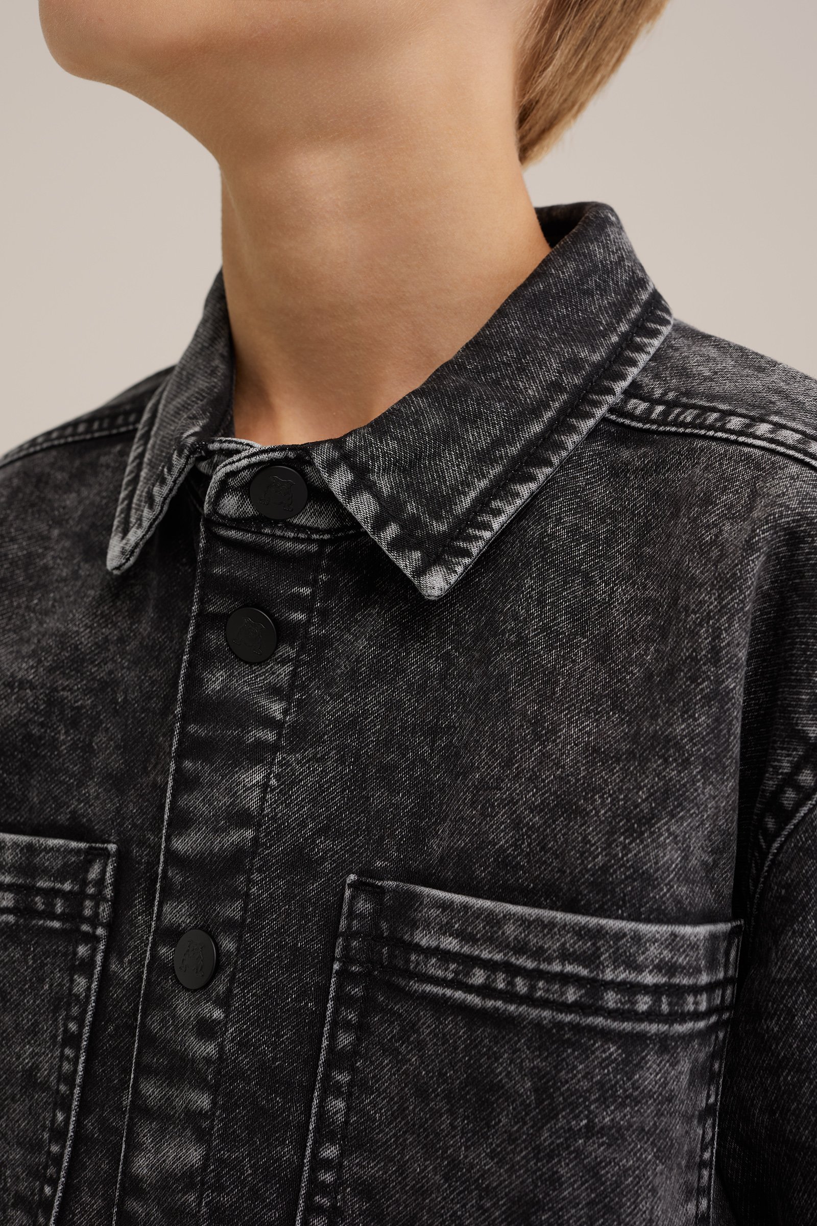 Jongens denim overhemd van jog denim Salty Dog Zwart