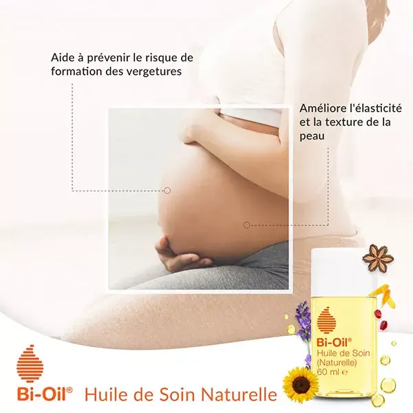 Bi-Oil Huile de Soin Naturelle Vergetures Cicatrices Idéal Grossesse 200ml