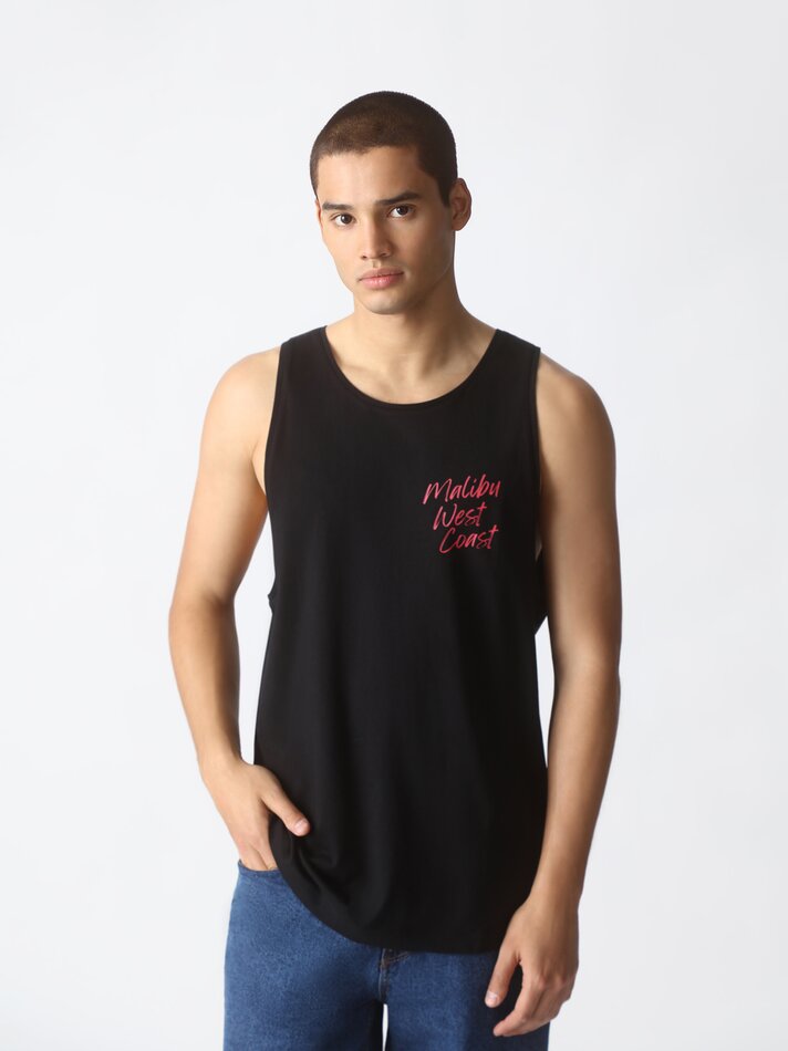 Regata estampada - Preta