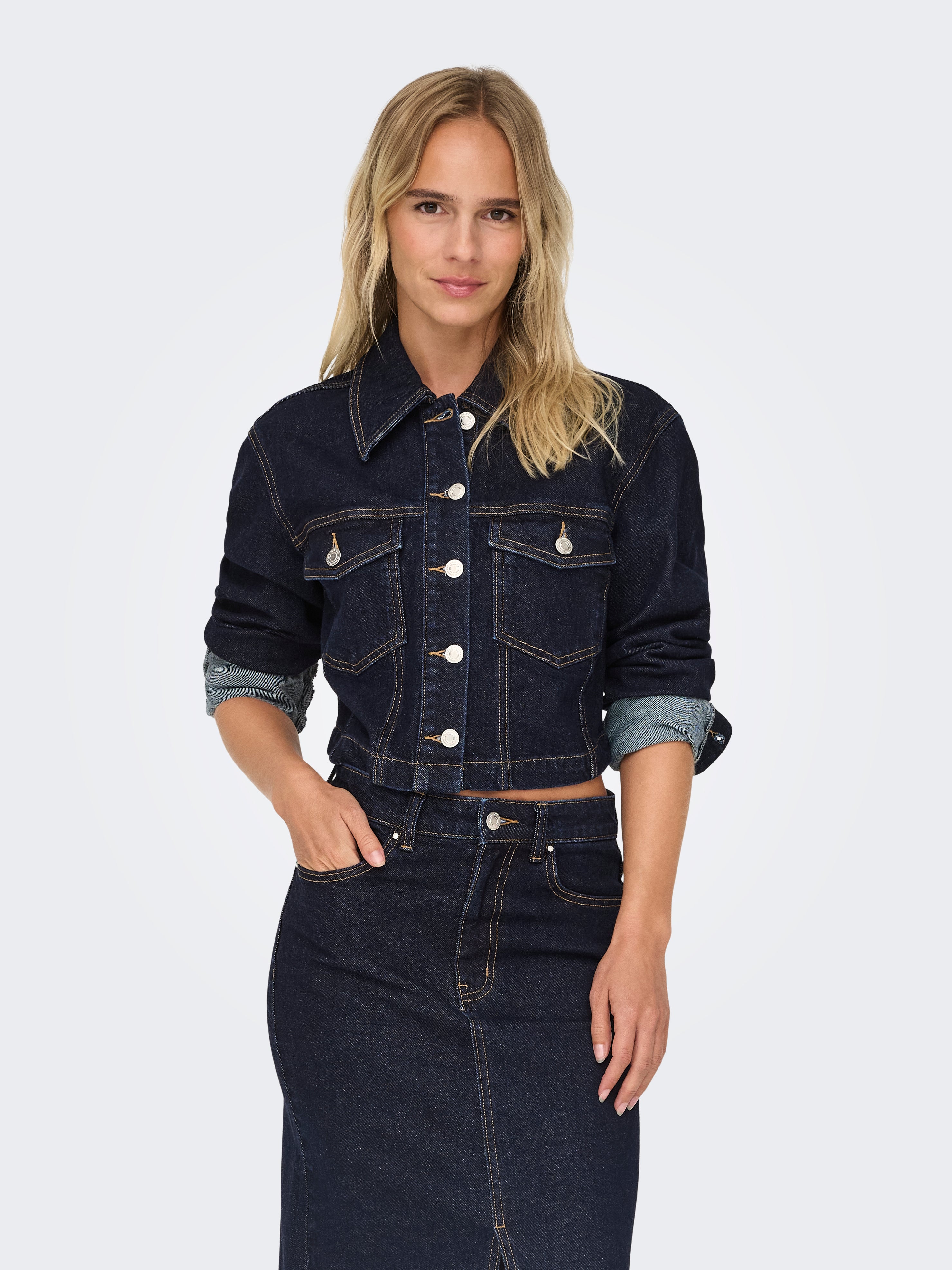 ONLHEATHER Jacke Dark Blue Denim