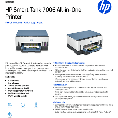HP SMART TANK 7006 AIO Printer