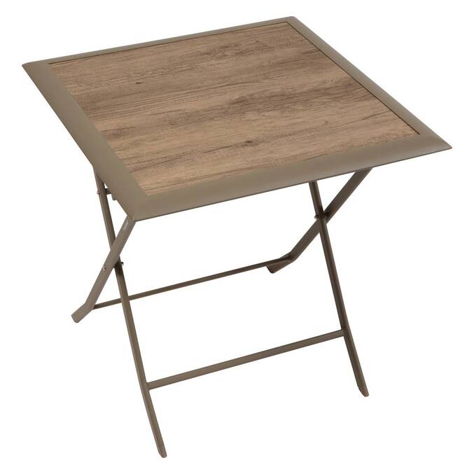 Table de jardin pliante carréee AZUA Truffe / Café