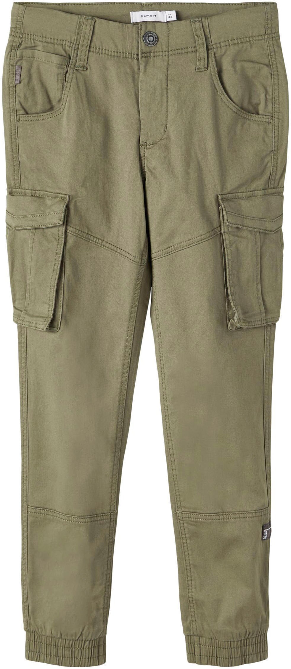 Name It Cargohose »NITBAMGO für Jungen mit verstellbarem Bund und Stretchkomfort«  unifarben, modisch, relaxed fit, Webware