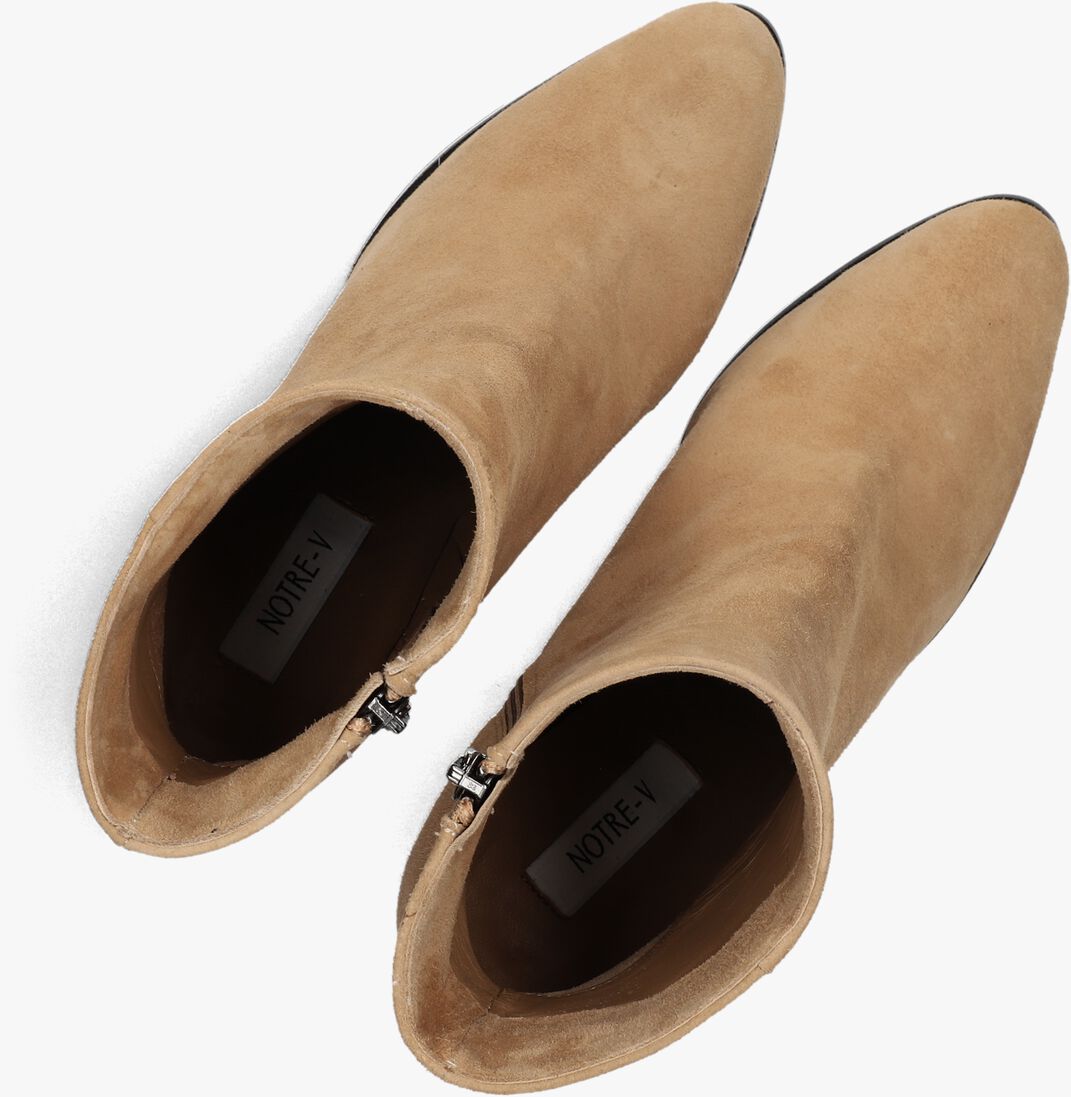 beige notre-v enkellaarsjes 97436