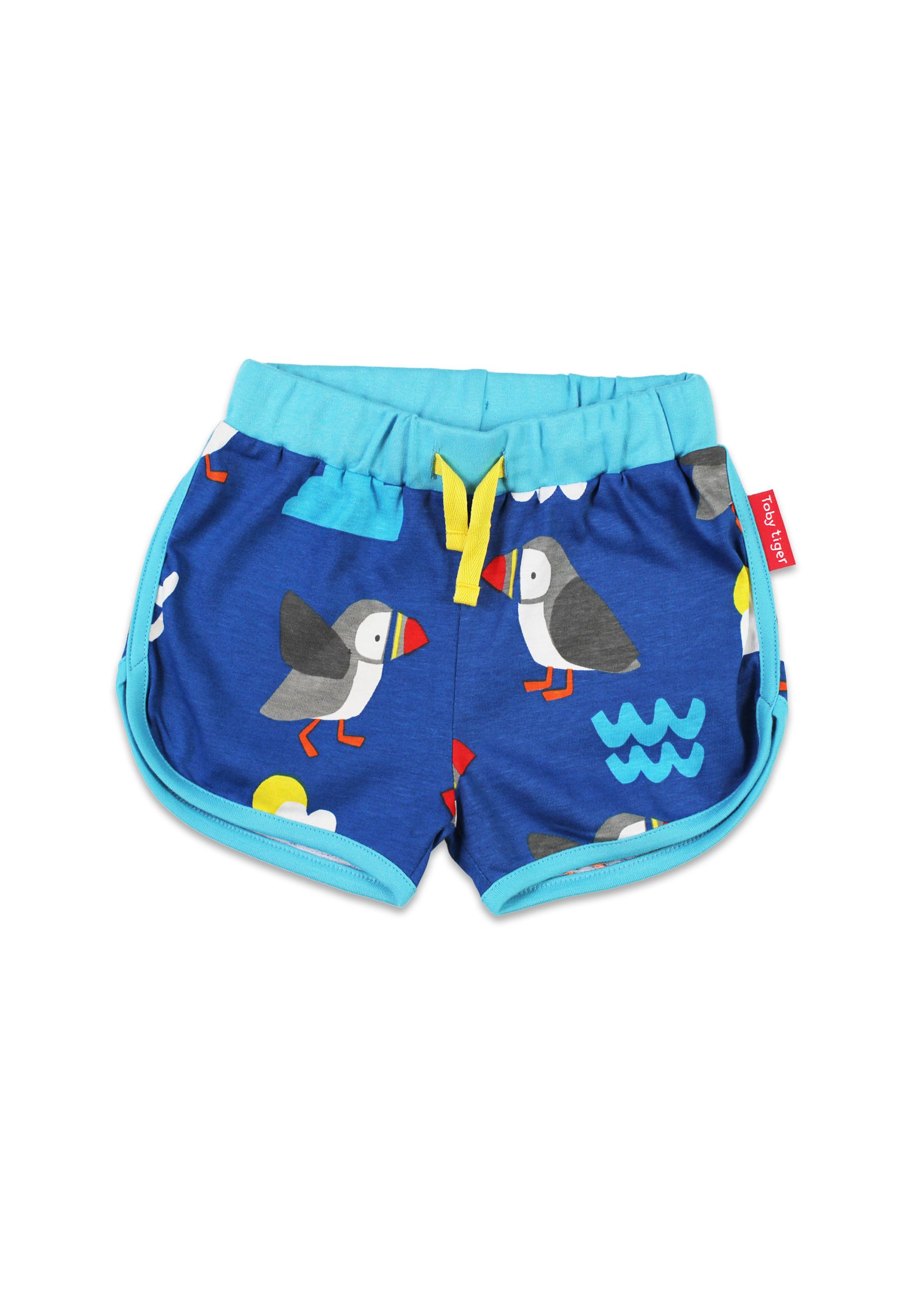 Toby Tiger Laufshorts mit Papageientaucher-Druck