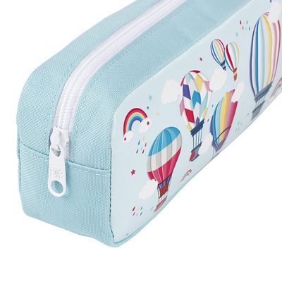 Trousse rectangulaire Hot Air Balloon - 1 compartiment - bleu - Viquel