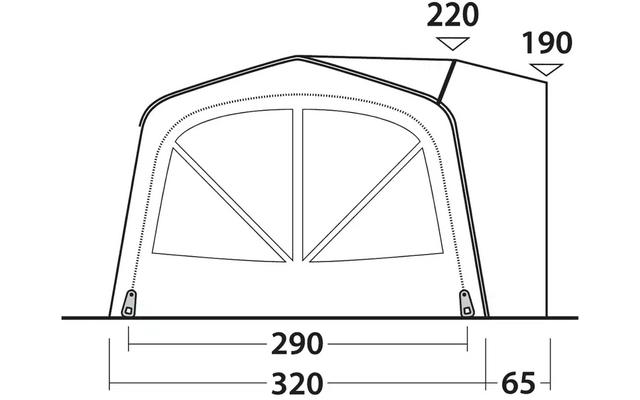 Outwell Jones M Power Air aufblasbares Vorzelt für Campingbus