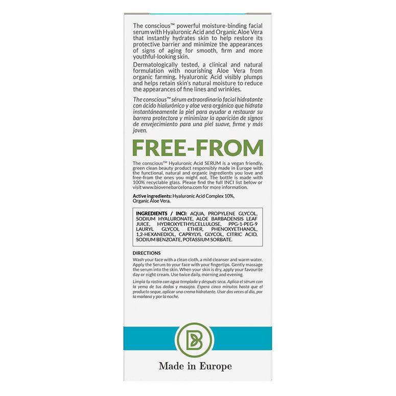 Biovène The Conscious™ Hyaluronic Acid Ultra-Hydrating Super Serum Organic Aloe Vera 30ml