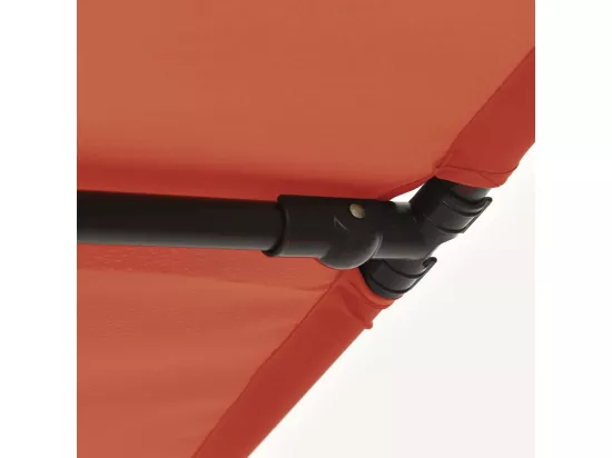 Parasol d'extérieur avec mât en aluminium 180x110cm Terre cuite