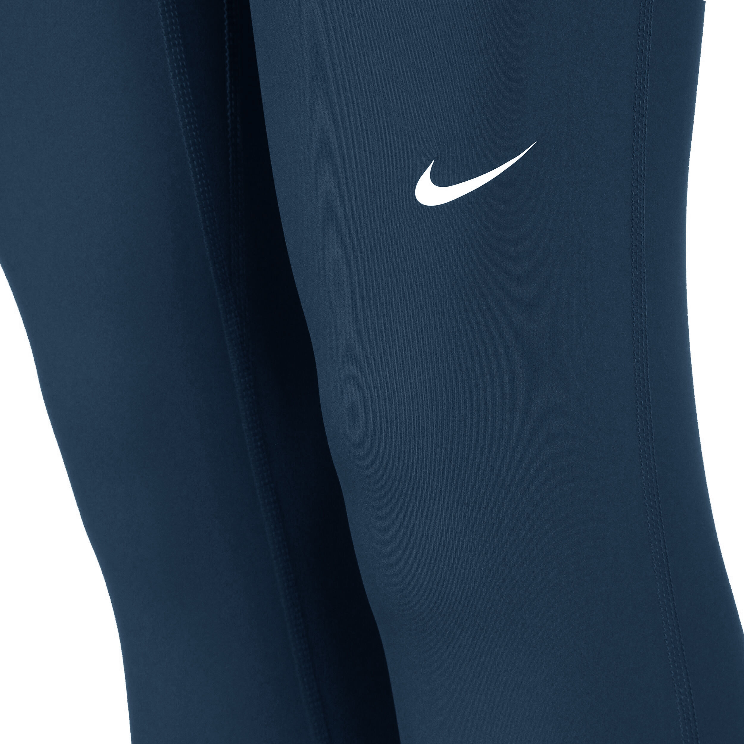Nike Mid-Rise Mesh-Paneled Collant Tight Femmes - Bleu Foncé , Blanc