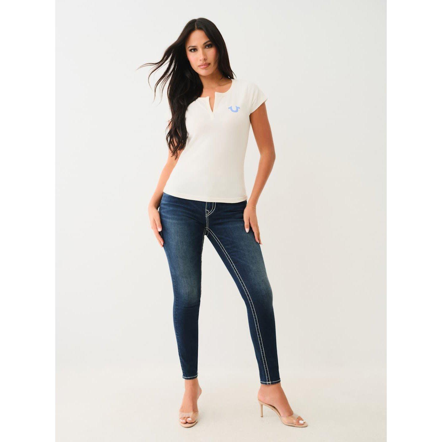 True Religion TR Jennie Mid Rise Skinny Jeans Womens