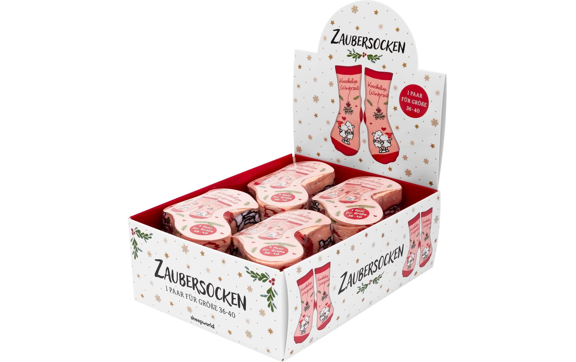 Socken Kuschelige Winterzeit Grösse 36 - 40Zaubersocken, ideal als Geschenk