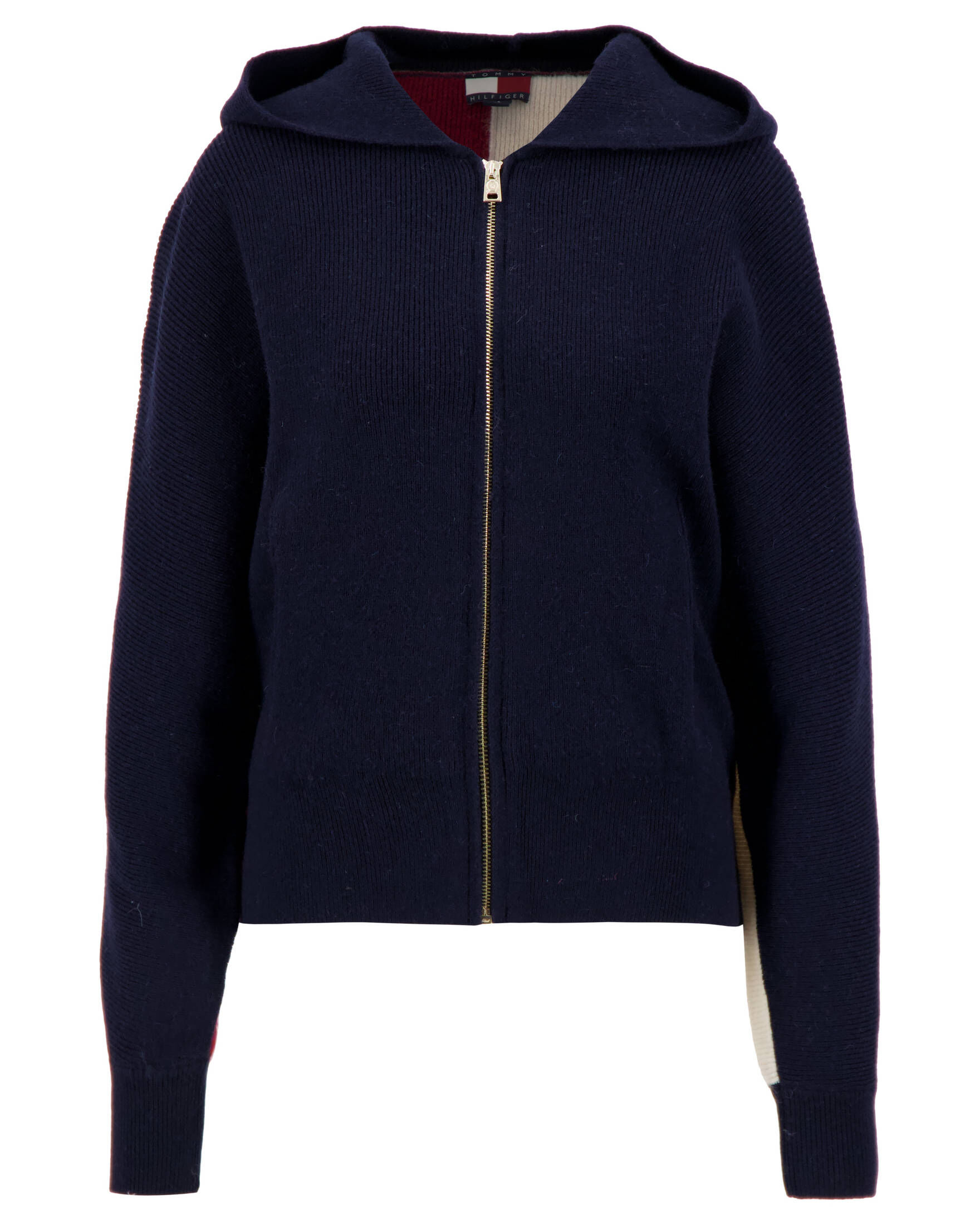 Tommy Hilfiger| Damen Strickjacke FLAG ICON ZIP THROUGH HOODIE