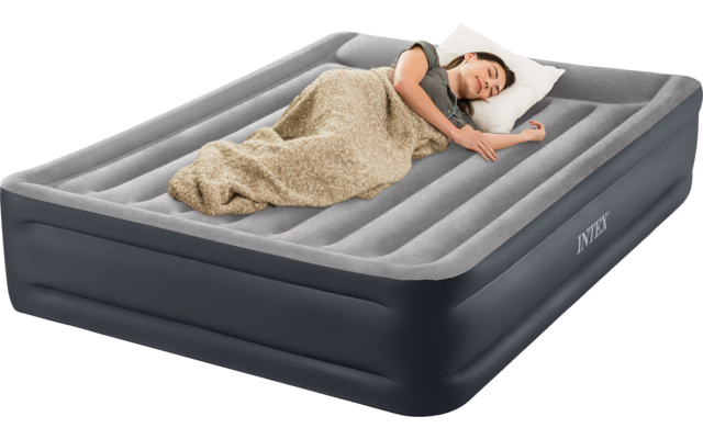Intex Luftbett DuraBeam Deluxe PillowRestRaised mit 220 V Pumpe / Aufbewahrungstasche 152 x 203 x 42 cm