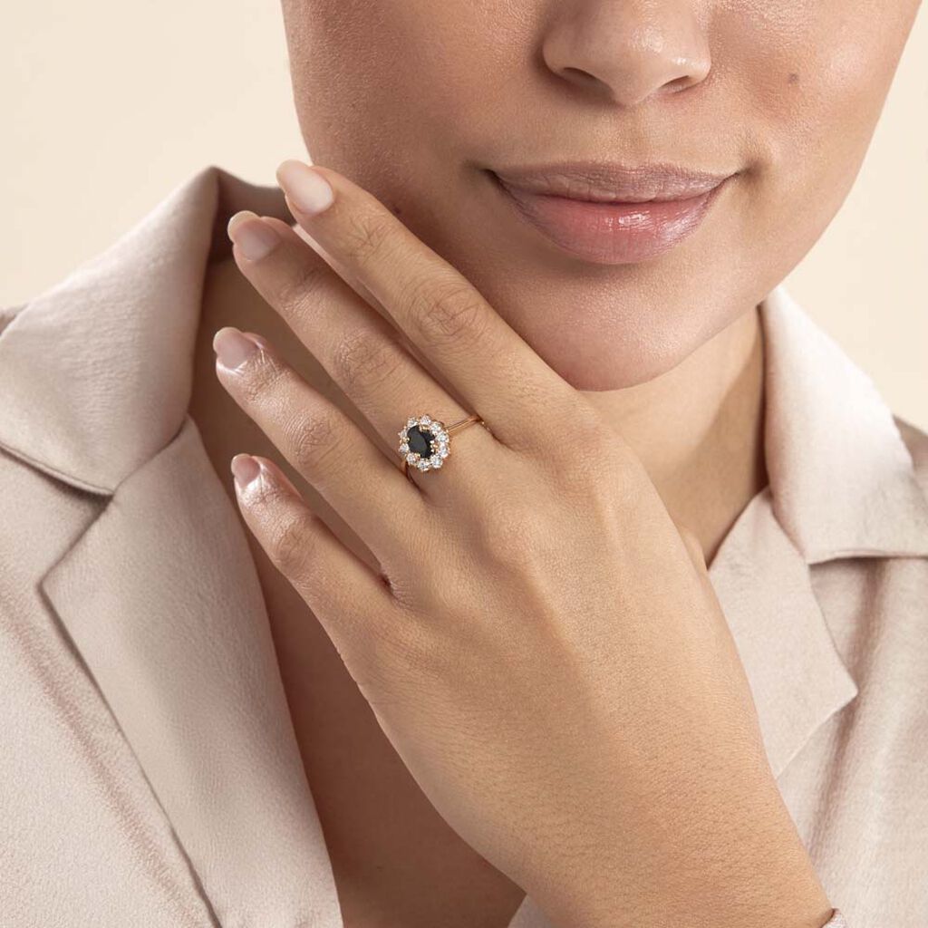 Bague Insaf Plaqué Or Jaune Oxyde De Zirconium