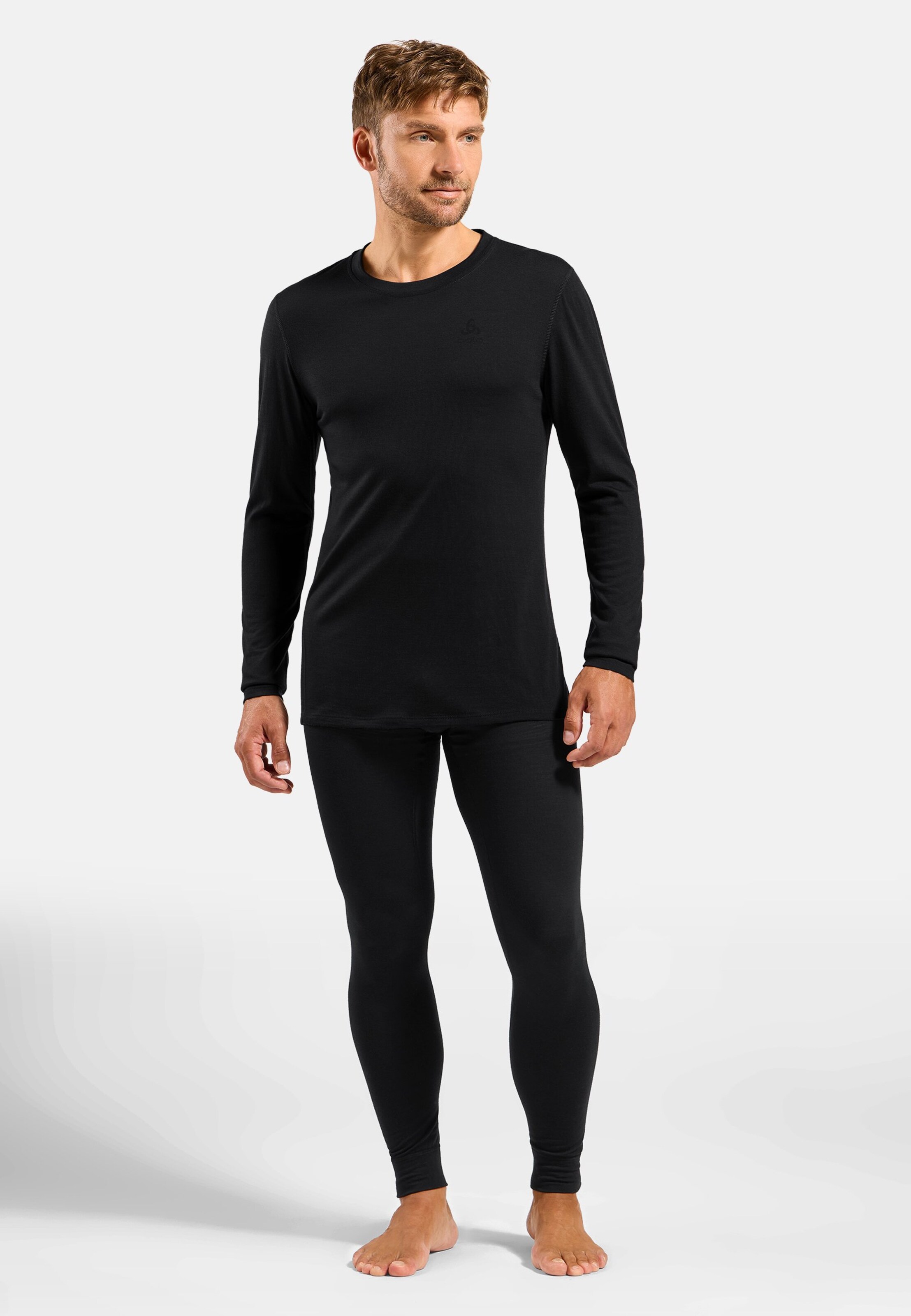 Natural Merino 160 Base Layer Tights in black