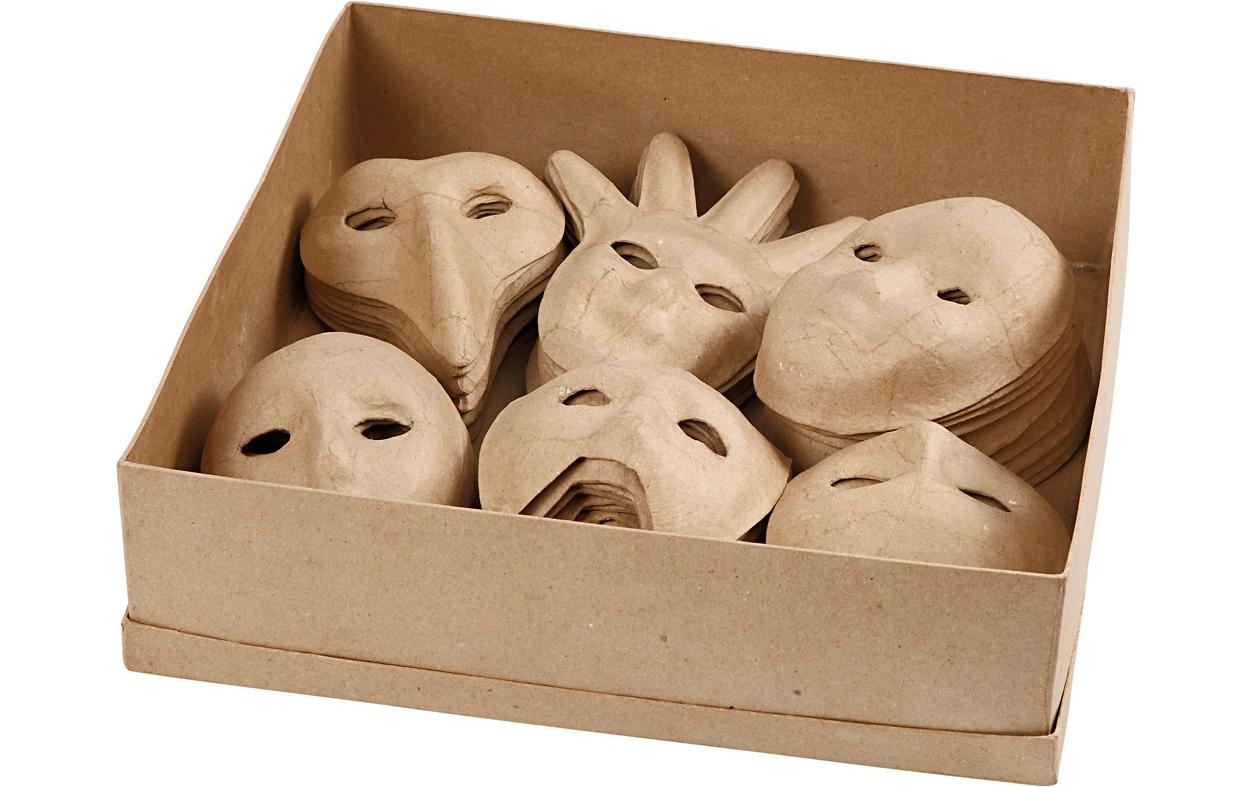 Papp-Maske 60 StückPartymasken