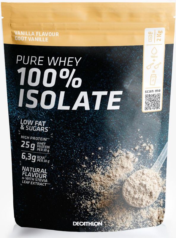 Pure - 100% Wei-Isolaat - Vanillesmaak - 2 kg - Eiwitshakes