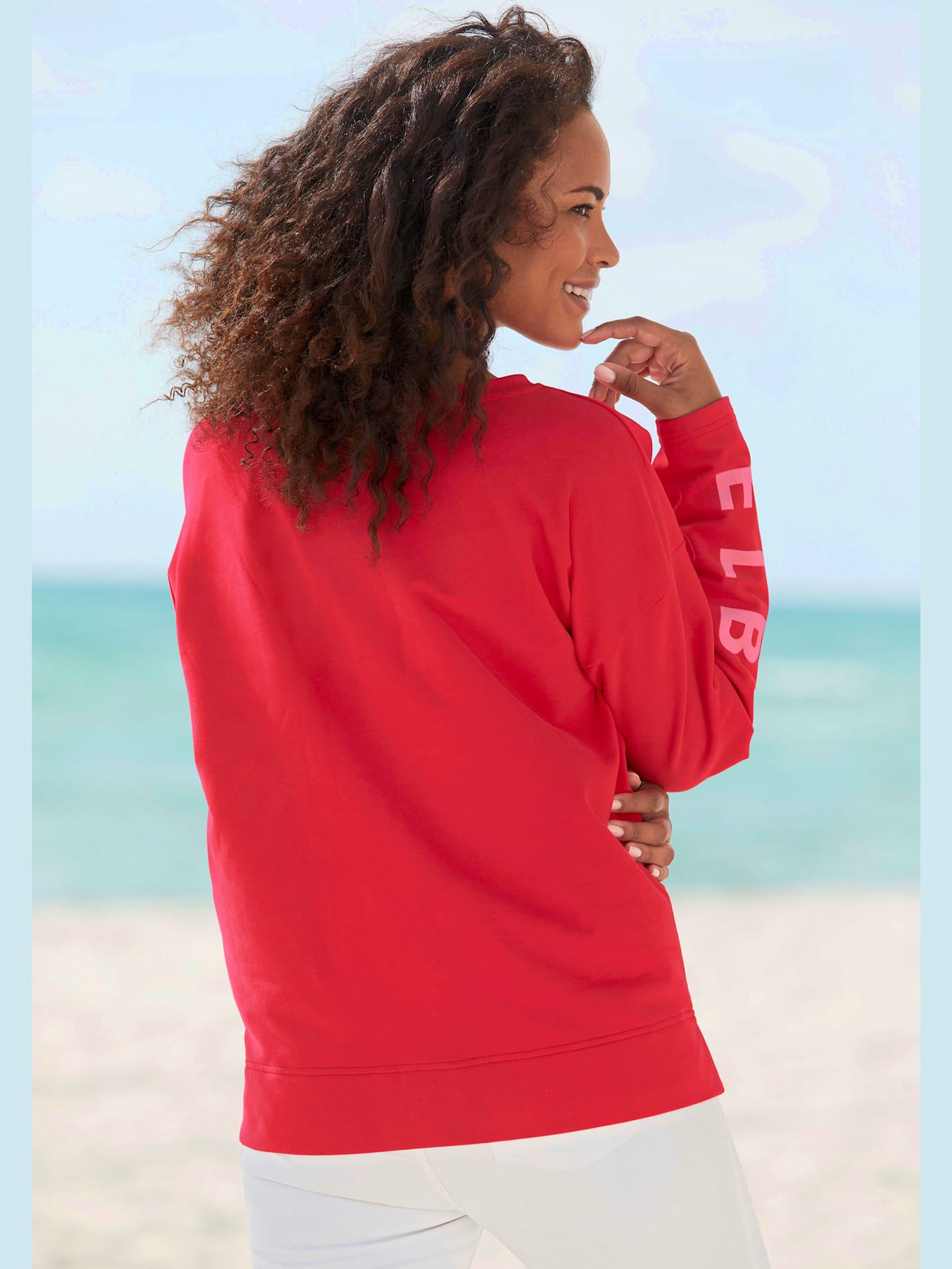 Sweat-shirt imprimés logo sur les manches