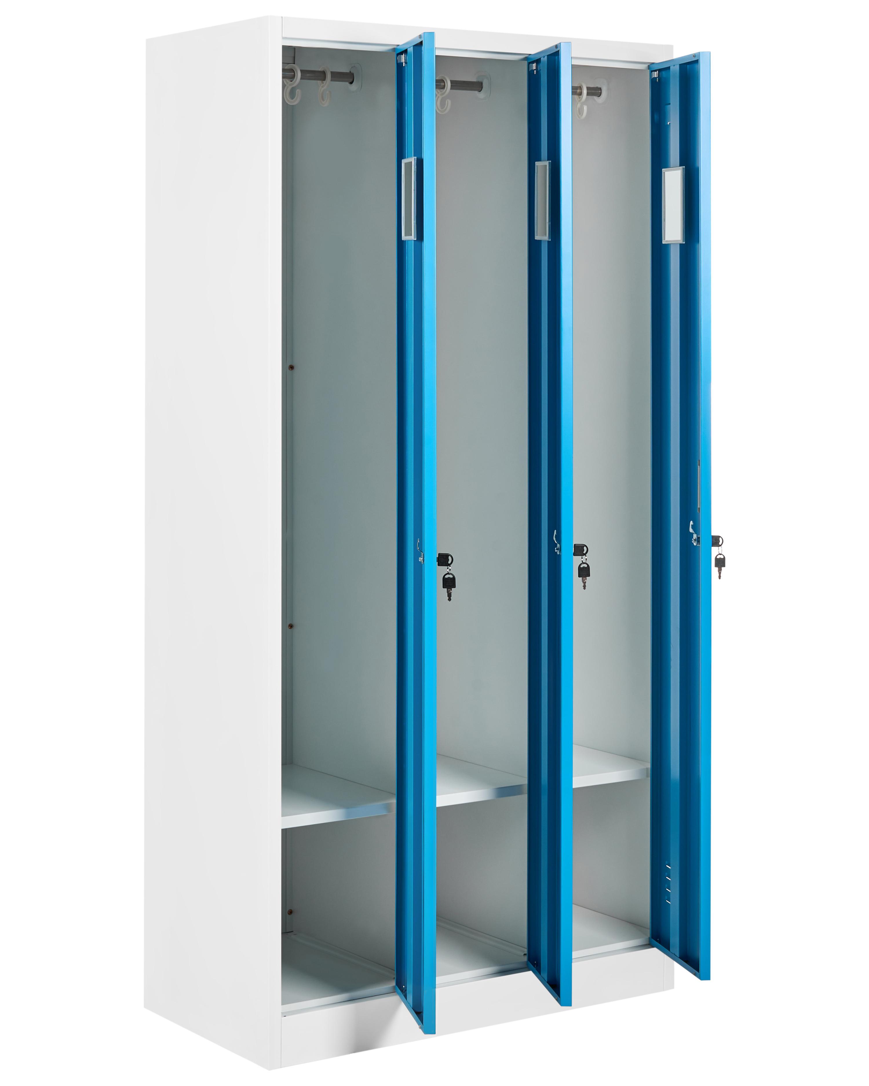 Locker met 3 deuren ATHLETE Metaal Wit/blauw